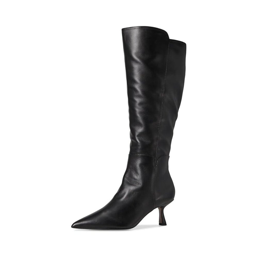🆕SAM EDELMAN Taylin Knee High Kitten Heel Boot Wide Calf Black 8 - Picture 3 of 15